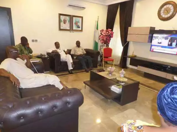Fayose Pictured Watching Donald Trump